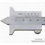 Dziļuma mērītājs ar 40 mm, mērīšanas diapazons 100 mm
