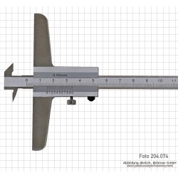 Dziļuma mērīšana ar dubultiem āķiem, reversīvs, 300x100x0,05 mm