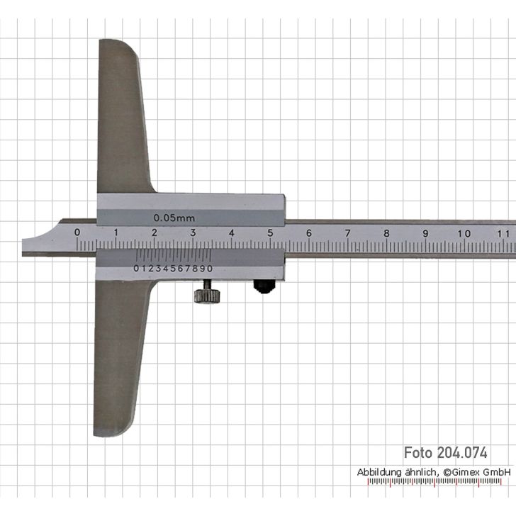 Измеритель глубины двойными крючками, двусторонний, 300x100x0,05 мм.