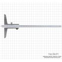 Depth measurement with pen tip, 200 x 100 mm, 0.02 mm, INOX