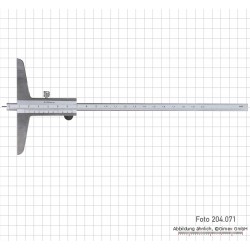 Dziļuma mērīšana ar pildspalvas galu, 200 x 100 mm, 0,02 mm, INOX