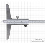 Измерение глубины кончиком ручки, 200 x 100 мм, 0,02 мм, INOX
