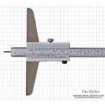 Depth measurement with pen tip and reversible, 200 x 100 x 0.05 mm, INOX