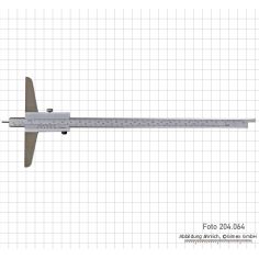 Dziļuma mērīšana ar pildspalvas uzgali un apgriežamu, 300 x 150 x 0,05 mm, INOX