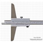 Depth measurement with pen tip and reversible, 300 x 150 x 0.05 mm, INOX