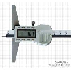 Dziļuma mērītājs, metāla korpuss, ar smaili, 200 x 100 mm