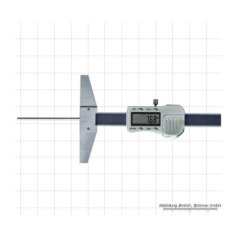 Digitālais dziļuma mērītājs, apaļais dziļuma mērītājs, 100 x 100 mm