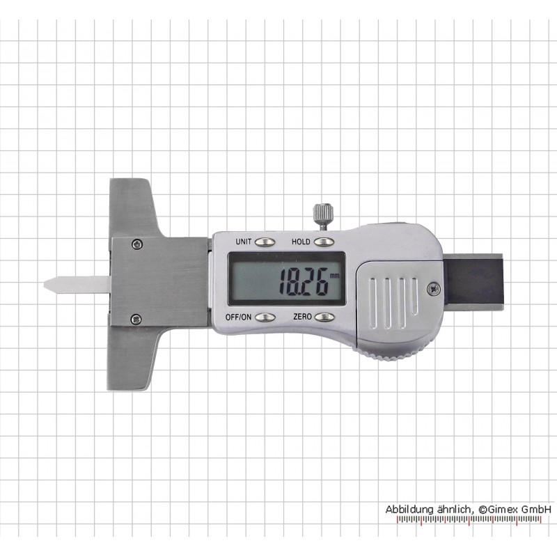 Izrakt Dziļuma izmērs 25 x 60 mm, 0,01 mm, metāla korpuss