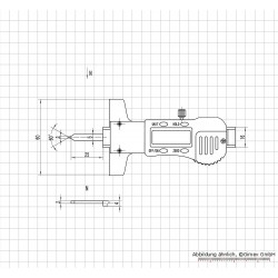 Izrakt Dziļuma izmērs 25 x 60 mm, 0,01 mm, metāla korpuss