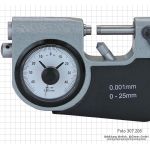 Outside micrometers with fine pointer, 0 - 25 mm