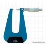 Outside micrometer with 100 mm bracket depth, 0 - 25 mm