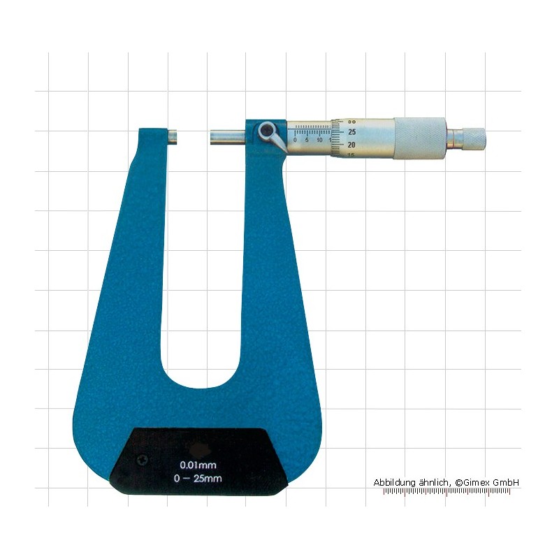 Ārējais mikrometrs ar 100 mm kronšteina dziļumu, 25 - 50 mm