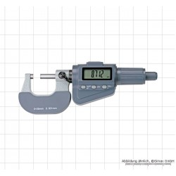 Digitālais ārējā mikrometrs ar berzes sprūdratu, 0 - 25 mm