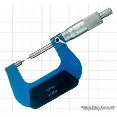 Outside micrometers for groove measurement, 0 - 25 mm