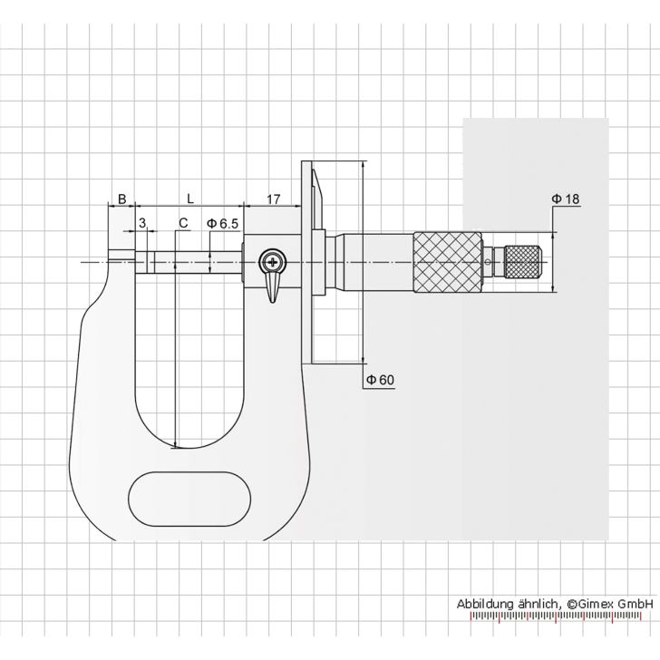 Disc micrometer 0 - 25 mm
