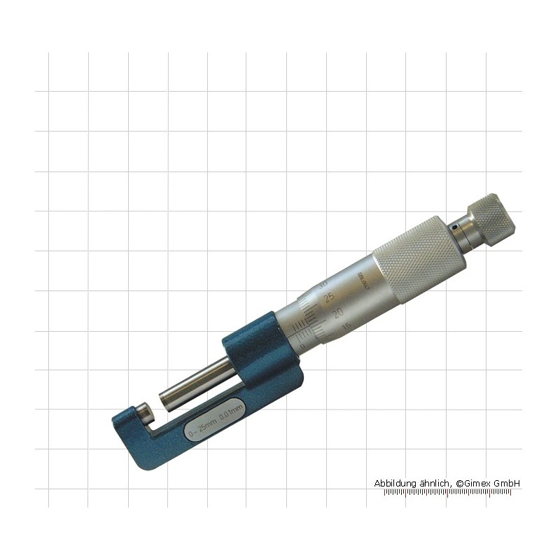 Mikrometrs ar plakanu kronšteinu, 0 - 25 mm