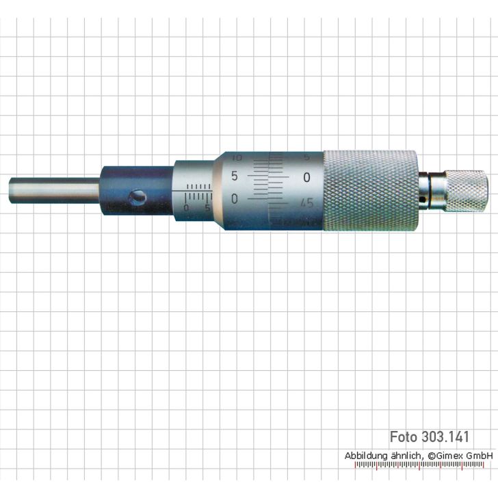 Built-in micrometers, parallax-free, 25 mm, plane-parallel