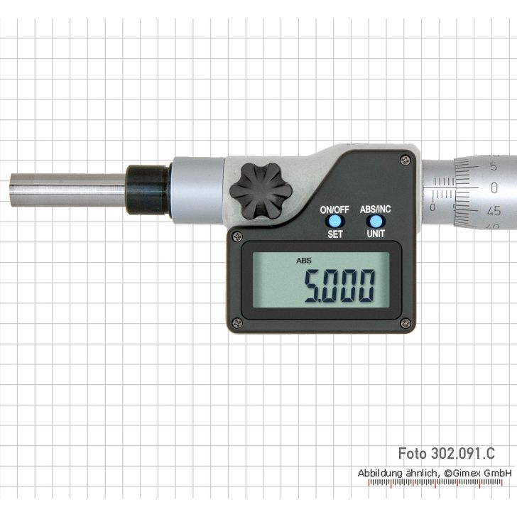 Digital built-in micrometers, IP65, 0 - 25 mm