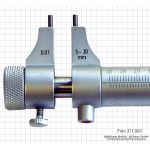 Inside micrometer with curved measuring surfaces, 5 - 30 mm
