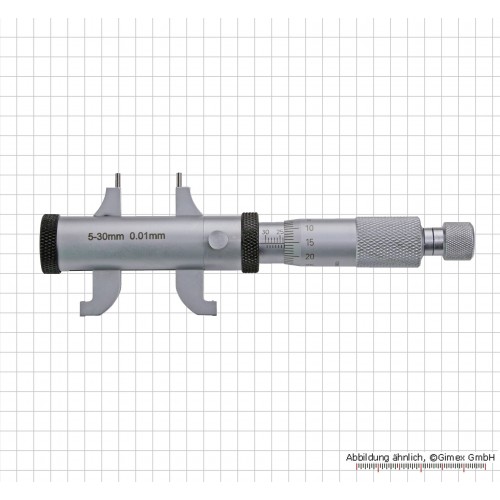 Iekšpusē mikrometri ar dubultiem mērīšanas spīlēm, 5 - 30 mm