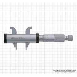 Iekšpusē mikrometri ar dubultiem mērīšanas spīlēm, 5 - 30 mm