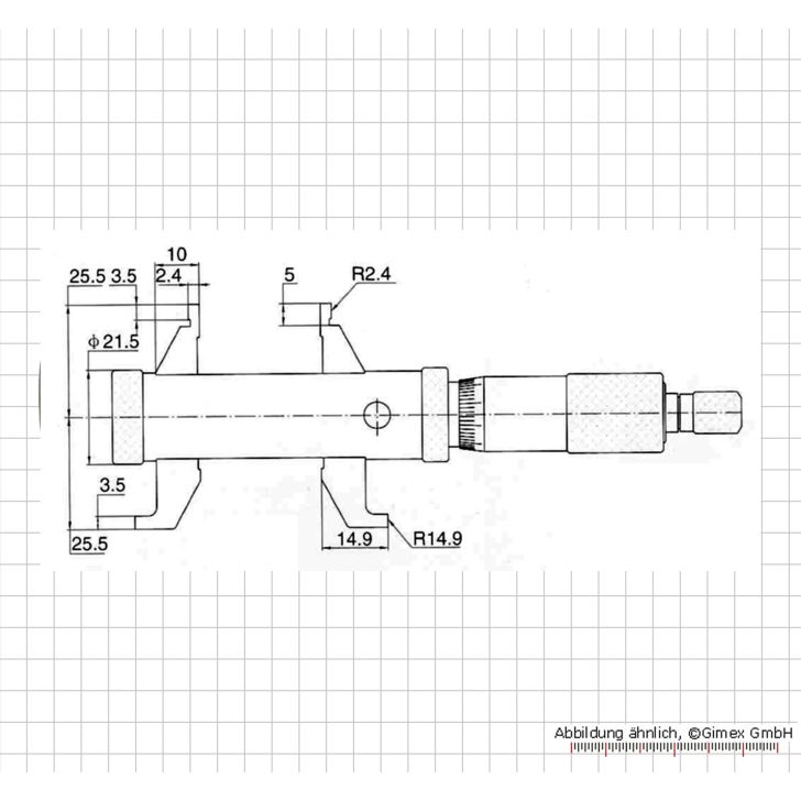 Внутренние микрометры с двойными измерительными захватами, 5–30 мм.