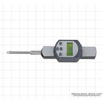 Digital dial indicator, 12.7 x 0.01 mm, absolute system