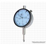 Dial indicator with inverted scale, 10 x 0.01 mm