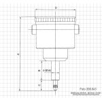 Dial indicator with rear measuring shaft, 3 x 0.01 mm