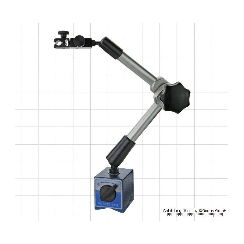 Magnētiskais mērīšanas statīvs ar centrālo fiksatoru, mehānisks, 80 kg M10, 430 mm