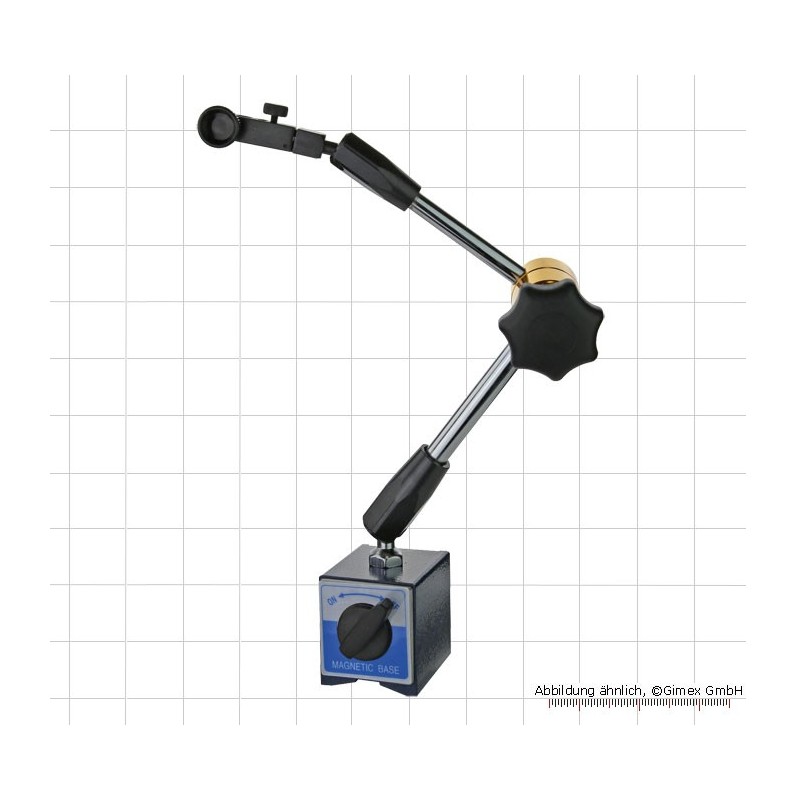 Magnētiskais mērīšanas statīvs ar centrālo fiksatoru, mehānisks, 60 kg