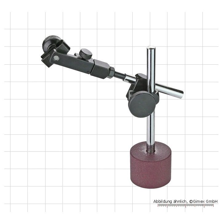 Magnētiskais mērīšanas statīvs, mazs, 30 kg, augstums 140 mm, šķērssvira 140 mm