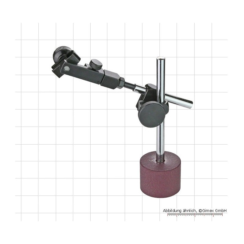 Magnētiskais mērīšanas statīvs, mazs, 30 kg, augstums 140 mm, šķērssvira 140 mm