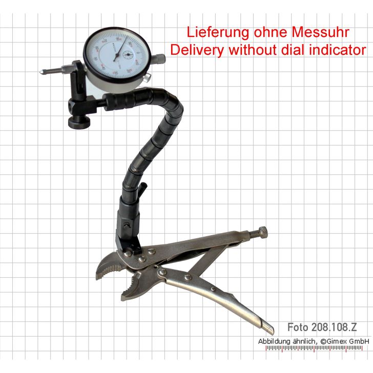 Magnetic measuring stand with clamping pliers