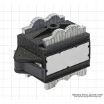 Magnetic base with fins for uneven surfaces, 60kg/M8