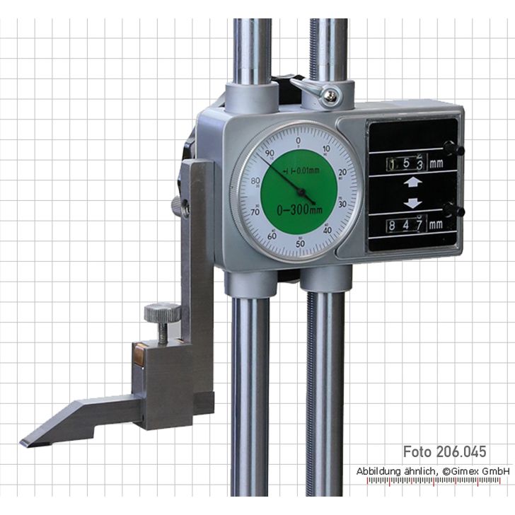 Height gauge and marking device with double columns, 300 mm