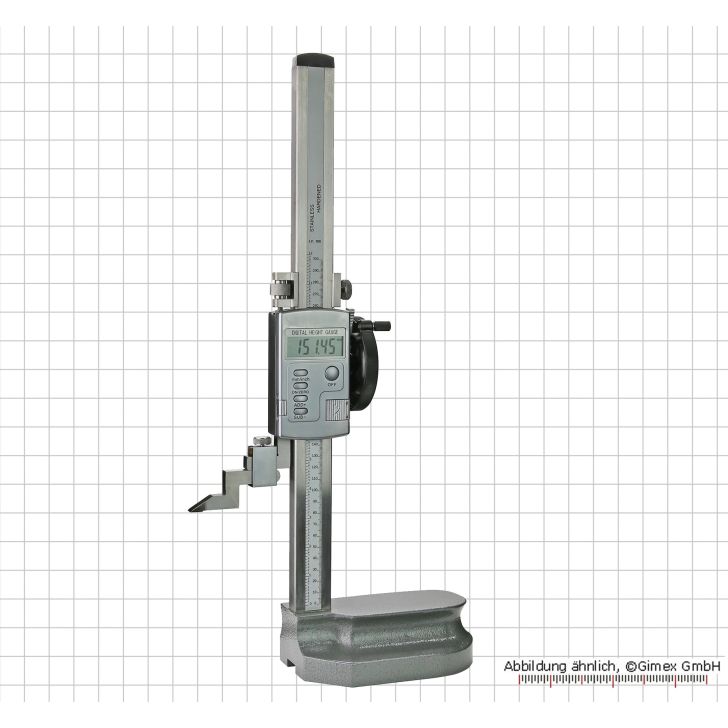 Digital height gauge and marking device, with setting wheel, 300 mm