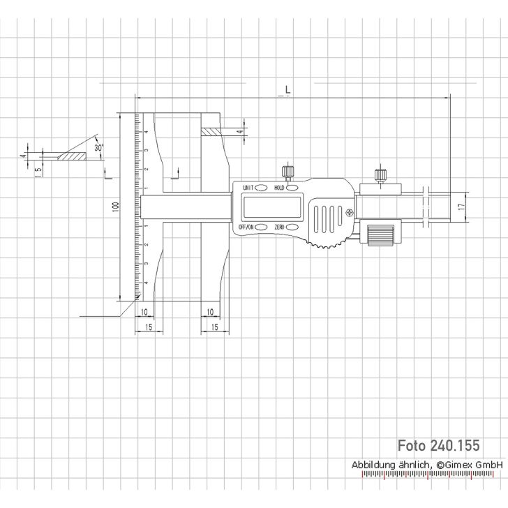 Digitālais marķēšanas suports, 150 mm