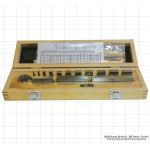 Gauge block test set for micrometers, 6 pcs., with flat glass