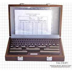 Steel measuring block set, grade 1, 87 pcs.