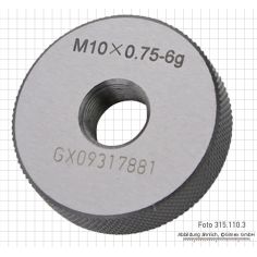 Thread caliber M 6 x 0.75