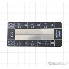 Surface comparison plates, 6 pcs., "grinding"