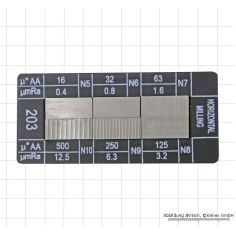 Surface comparison plates, 6 pcs., "Horizontal milling"