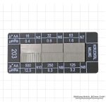 Surface comparison plates, 6 pcs., "Horizontal milling"