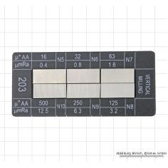 Surface comparison plates, 6 pcs., "vertical milling"