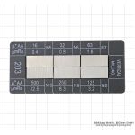 Surface comparison plates, 6 pcs., "vertical milling"