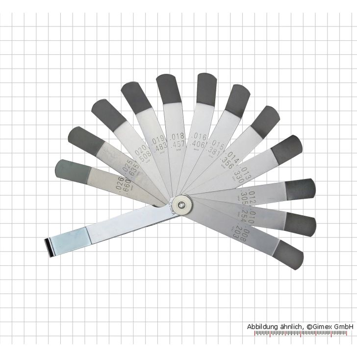 Манометр клапана, кривошипный, 0,203-0,660 мм/0,008&quot;-0,025&quot;, 12 шт.