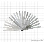 Thread pitch gauge set 0.05 - 1.0 mm, 13 pcs., 150 mm long