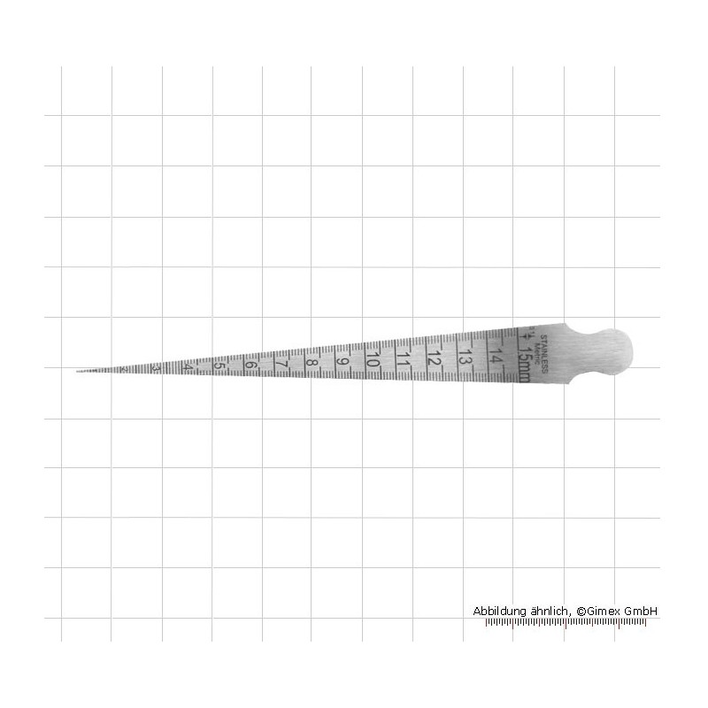 Tērauda mērķīlis, 1 - 15 mm, rādījums 0,1 mm