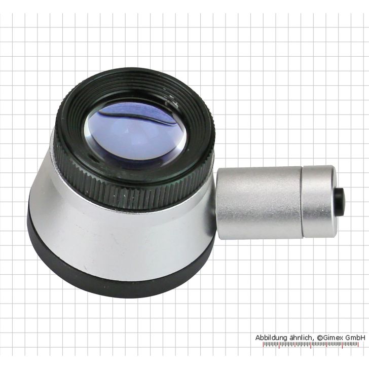 Precise measuring magnifier 20X, with LED and scale, Abl. 0.1 mm